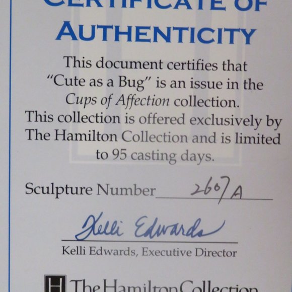 Cute as a Bug Cups of Affection Cat in Teacup with Certificate (F57) - Picture 9 of 12